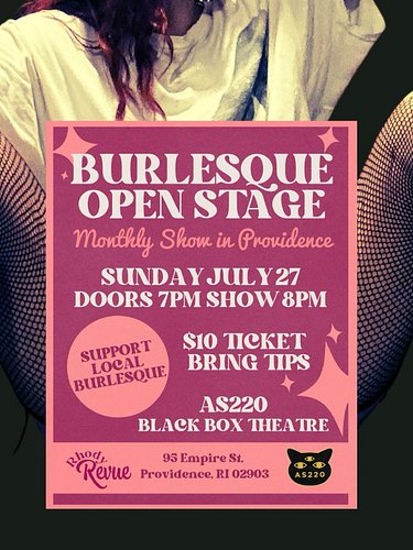 I’ll be at performing Rhody Revue on Sunday 7/27 at 8p at AS220 in Providence, Rhode Island. Come through for some rocker bab...