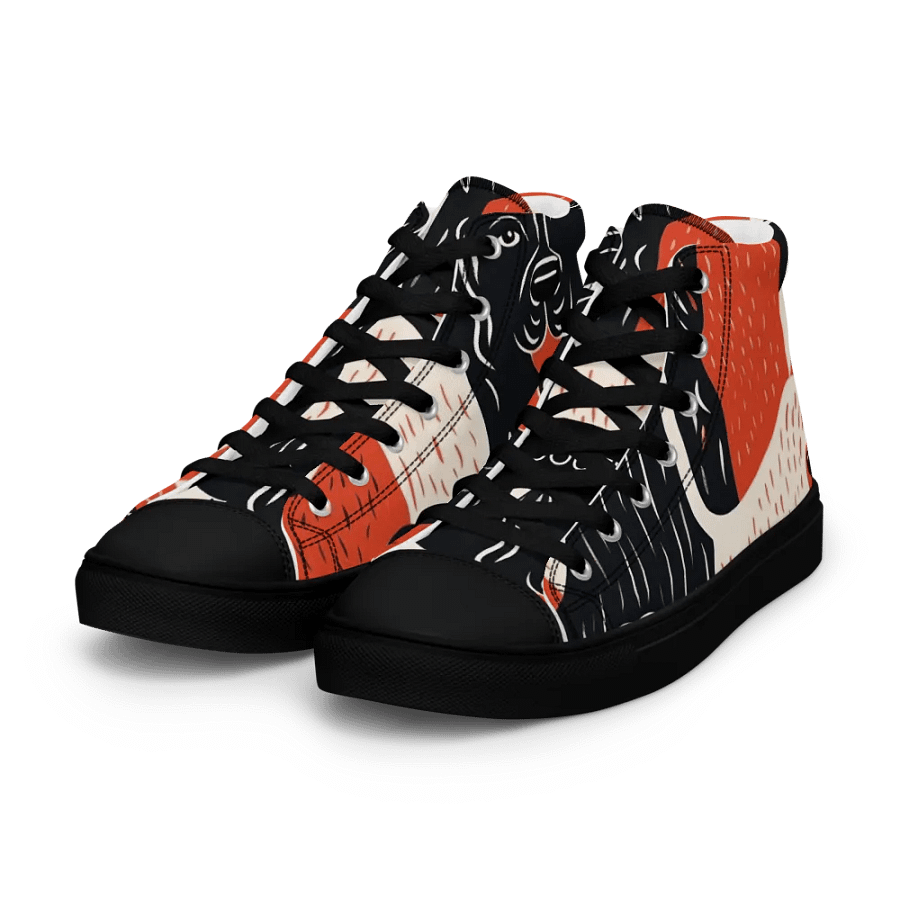 'Puppy Love' Printed Men's High Top Canvas Shoes product image (10)