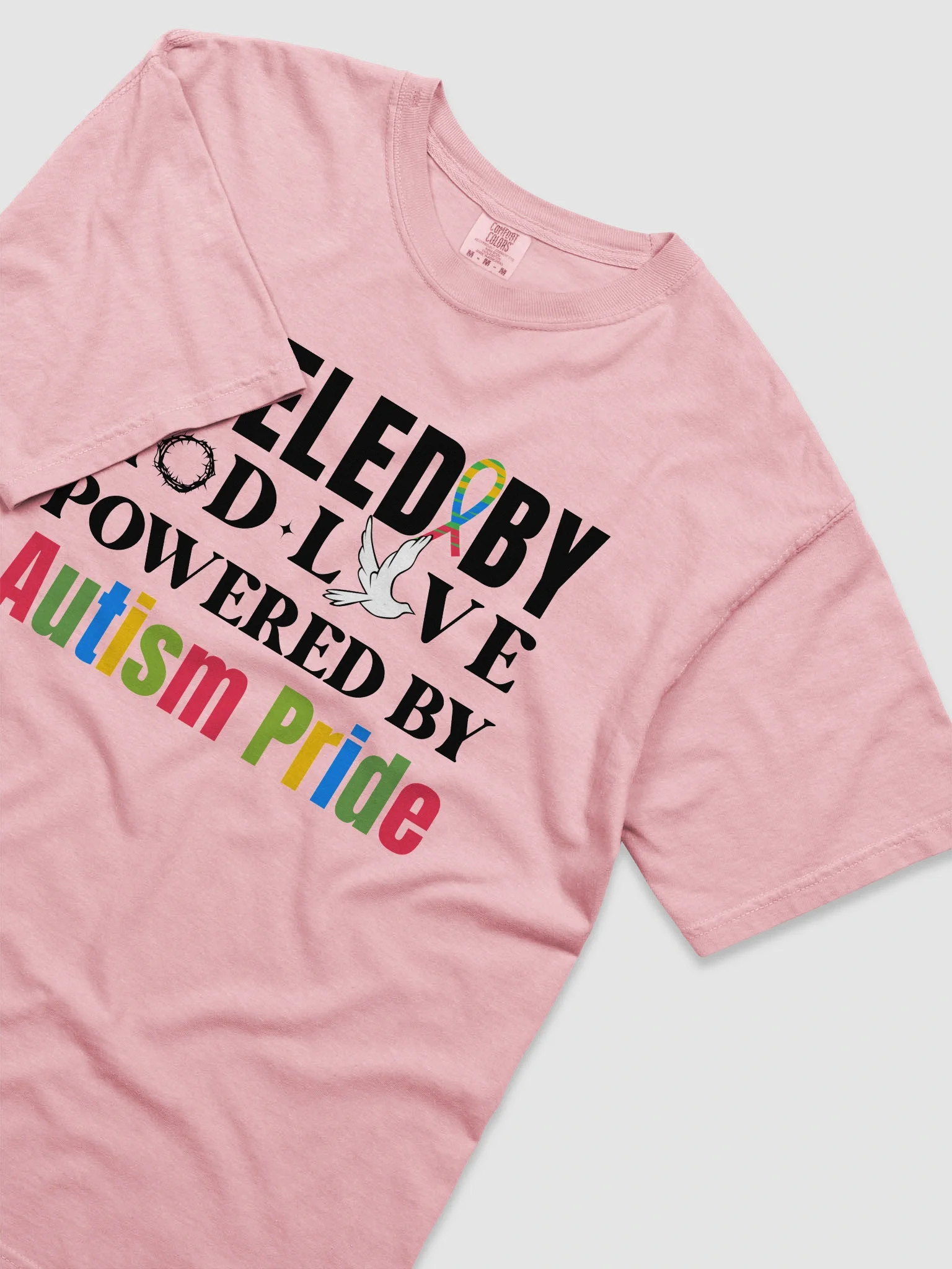 Fueled By God, Powered By Autism Pride, Autism Comfort Colors T-shirt product image (19)