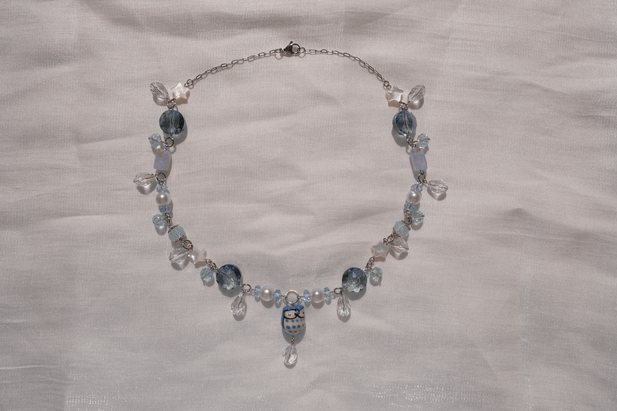 Owl of truth - Blue lace agate necklace 🦉 product image (7)