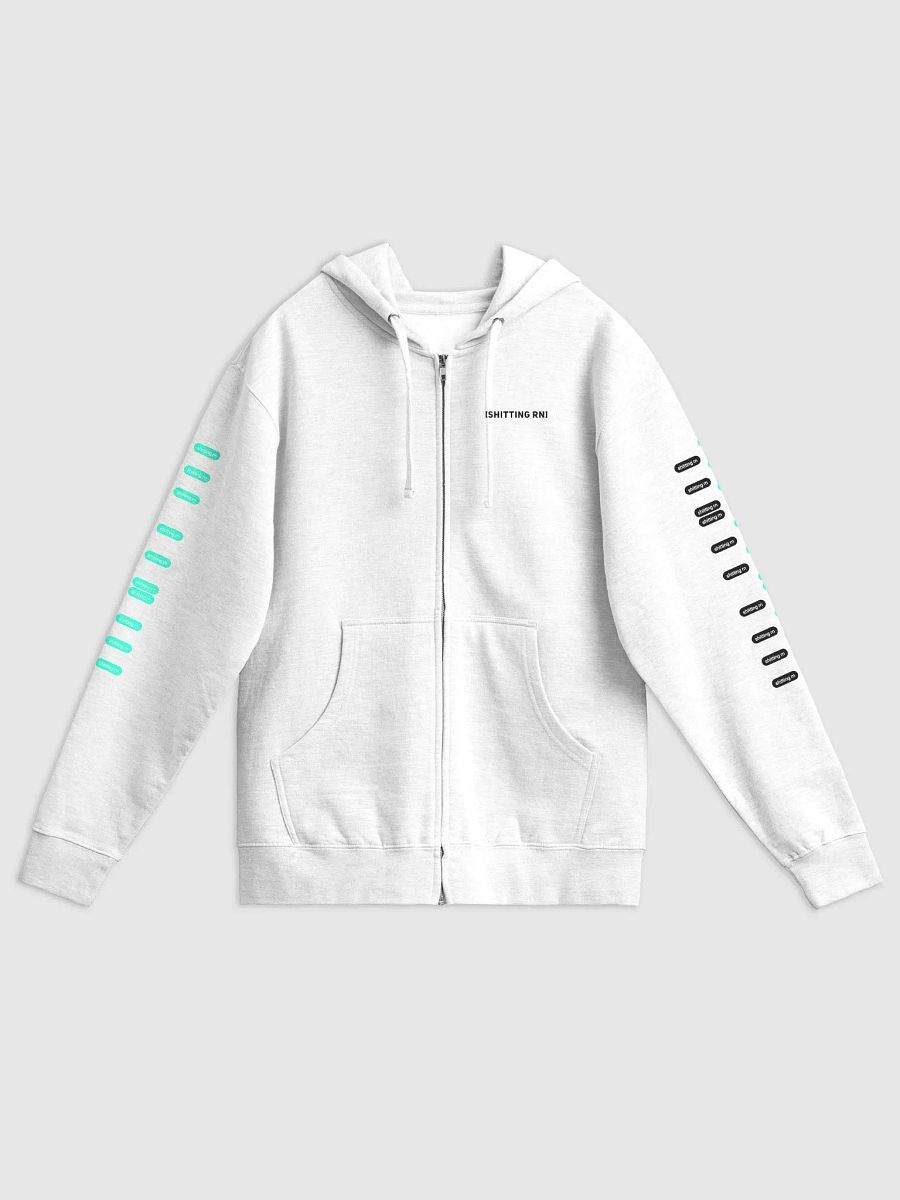 SHITTING RN ZIP-UP HOODIE [WHITE] product image (2)