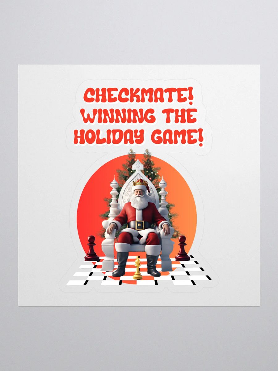 Checkmate! Winning The Holiday Game! Santa Claus Sticker product image (1)