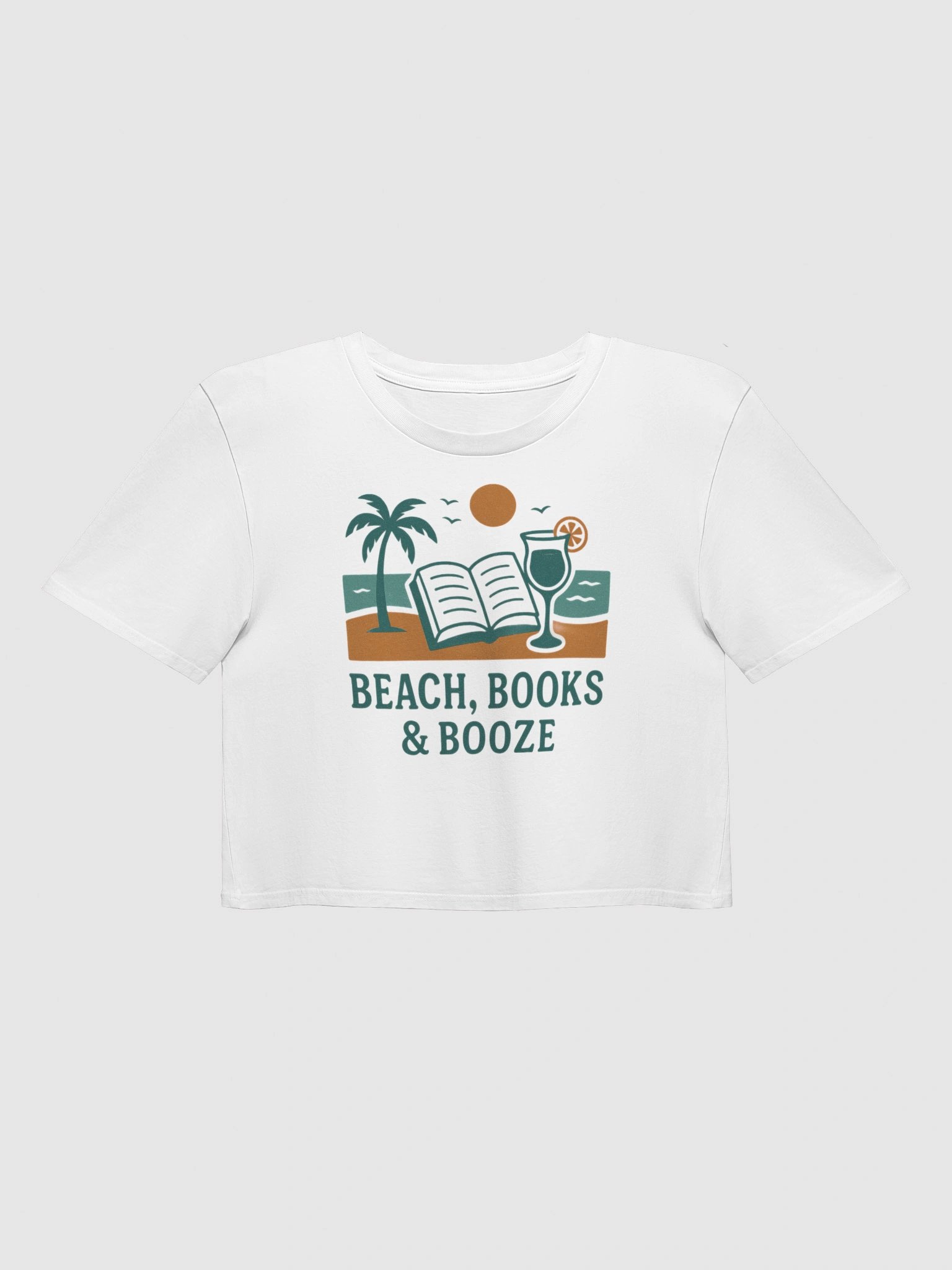 Boozy Book Club Beach Day Crop Top product image (2)