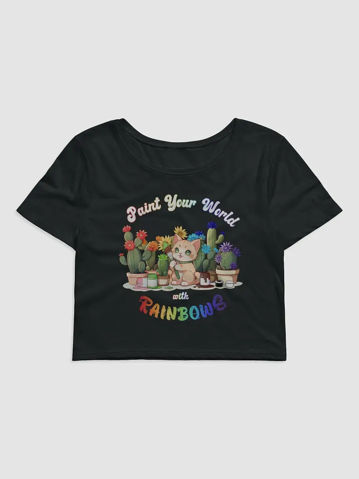 Rainbow Kitten Artist Crop Top product image (1)