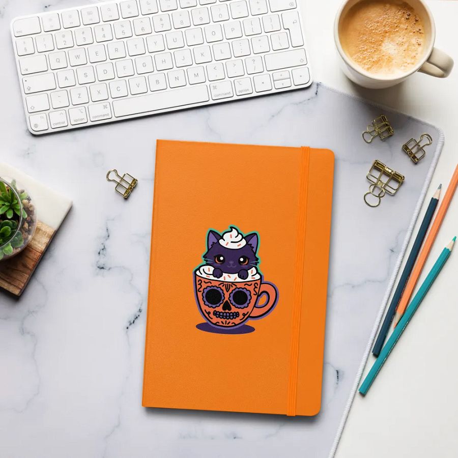 Sugar Skull Kitten Mug Hardcover Bound Lined Notebook product image (9)