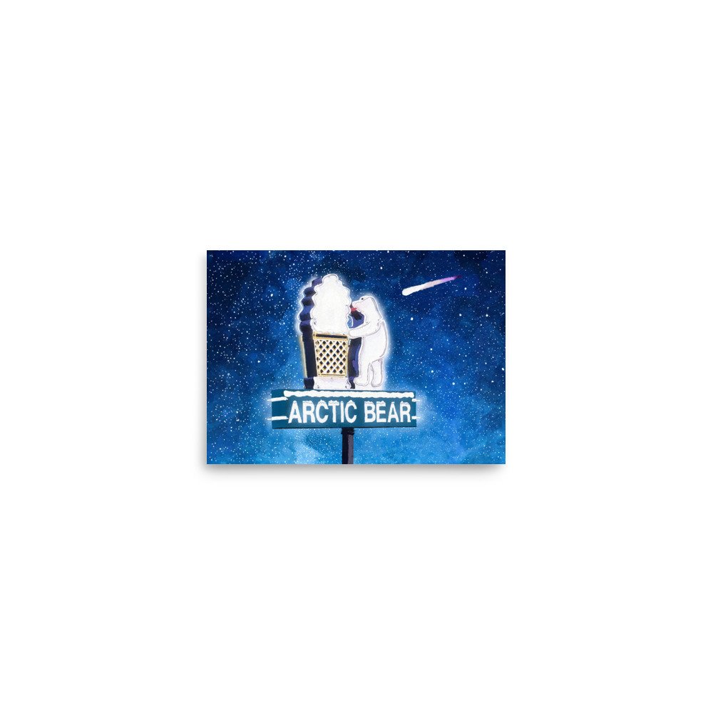 Arctic Bear Neon Sign – Albany Georgia Studio Art Print product image (1)