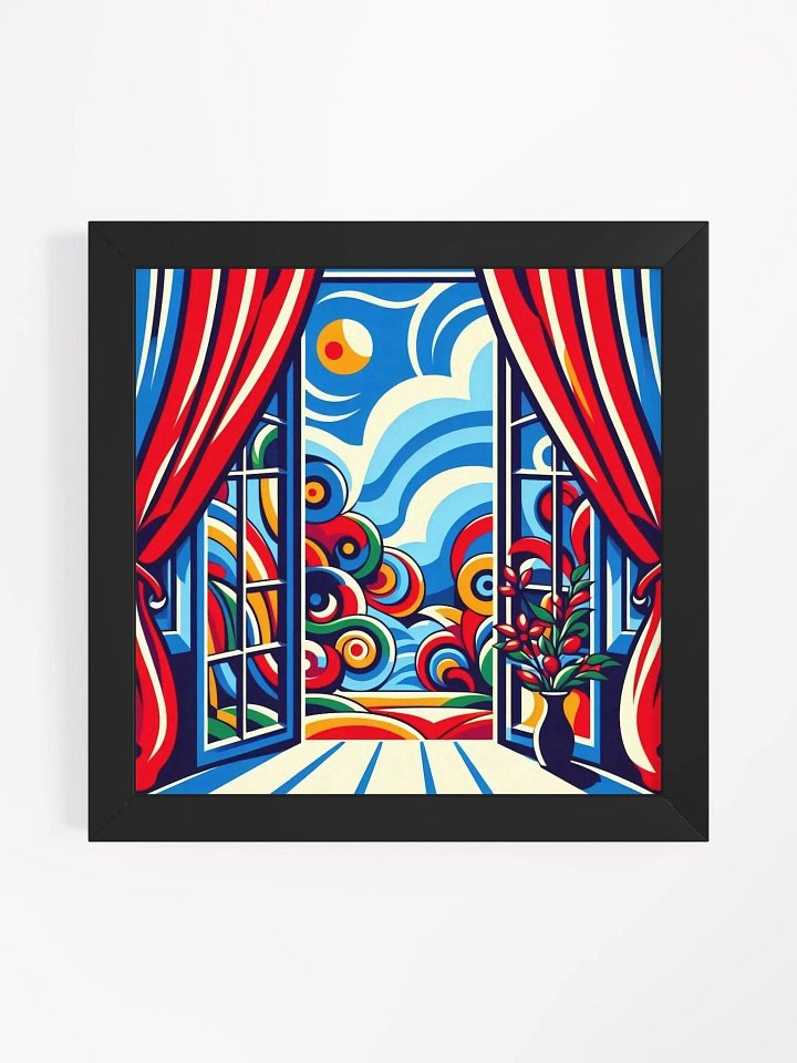 Fauvist-style art print of an open window Poster product image (1)