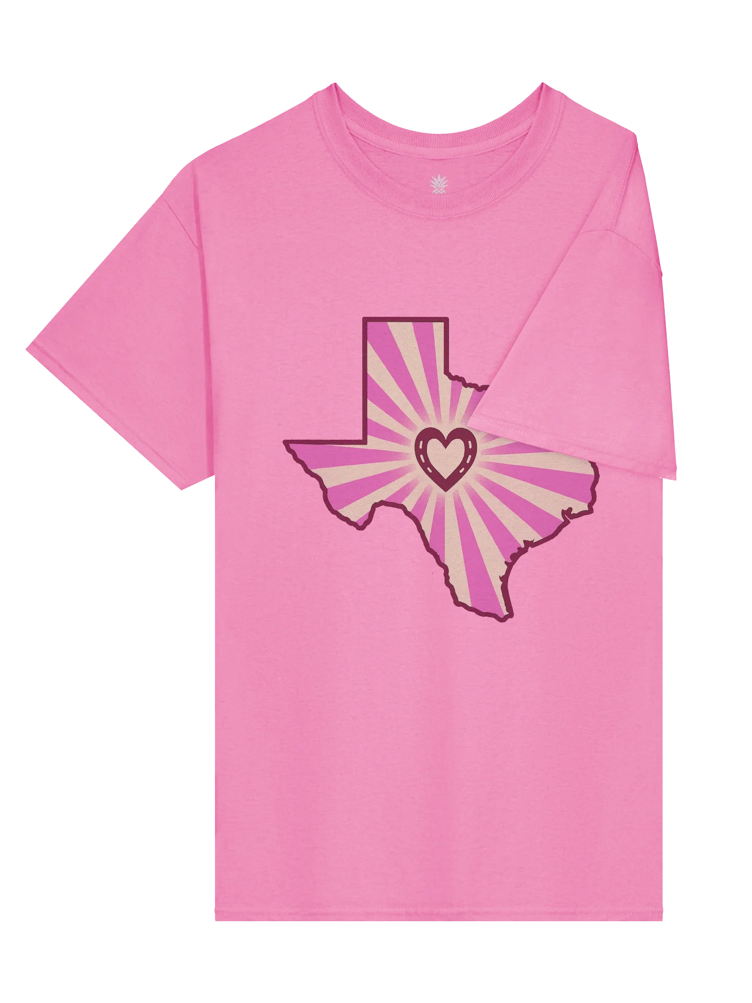 Love Texas State Shaped Outline Boxy Fit Unisex T-Shirt product image (99)