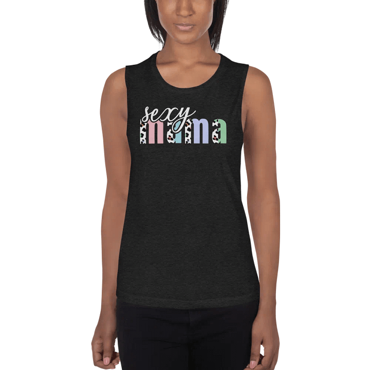 Sexy Mama Tanktop; Pastel Leopard Pattern product image (1)