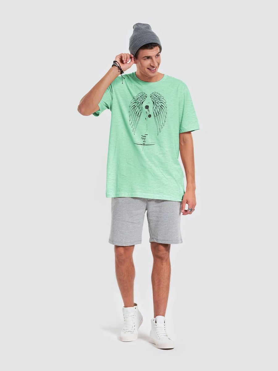Wings, Roses and Whole Lot of Faith T-Shirt | Faithful Art Angel Wing T-Shirt | Spiritual Apparel product image (5)
