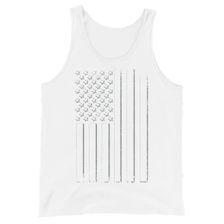 White Out American Flag Tank Top product image (1)