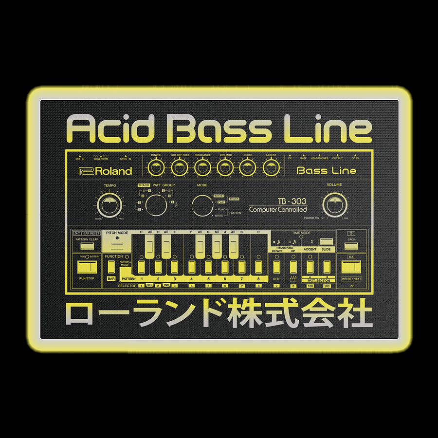 303 Canvas Wall Art "Acid Bass Line" - Roland TB-303 (Vintage Analog Synthesizer) product image (10)