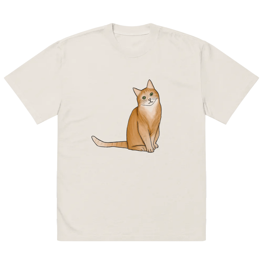 Orange Cat Premium Oversized Faded T-Shirt product image (8)