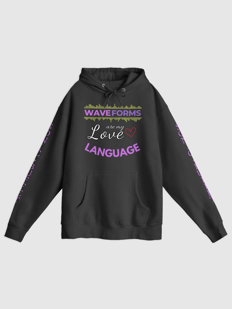 "Waveforms Are My Love Language" Hoodie (dark colors) product image (1)