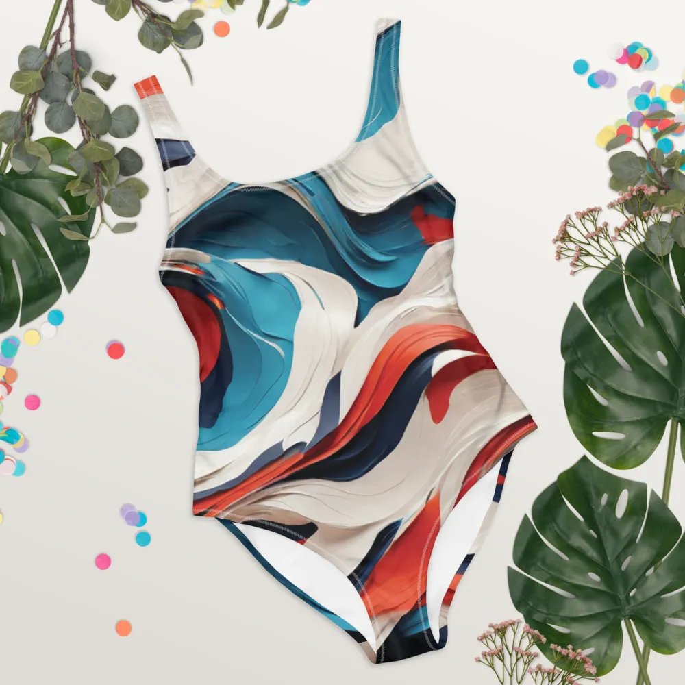 Abstract wavy swimming suit product image (8)