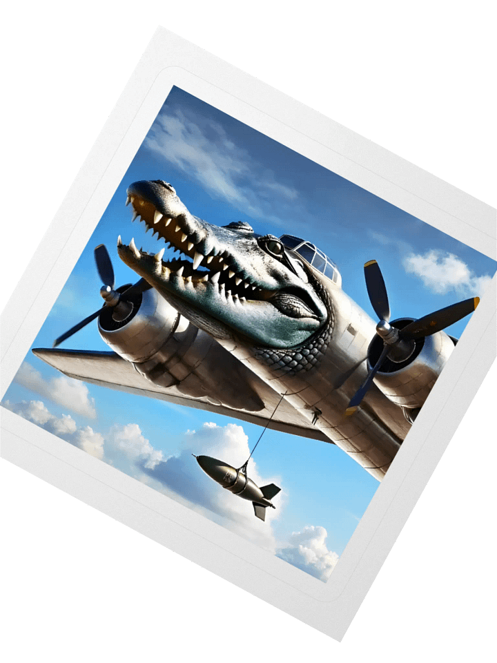 Realistic Bombardiro Crocodilo Sticker product image (2)