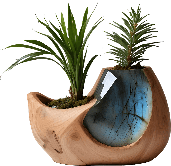 Celestial Grace – Boho Chic Dual Planter PNG product image (1)