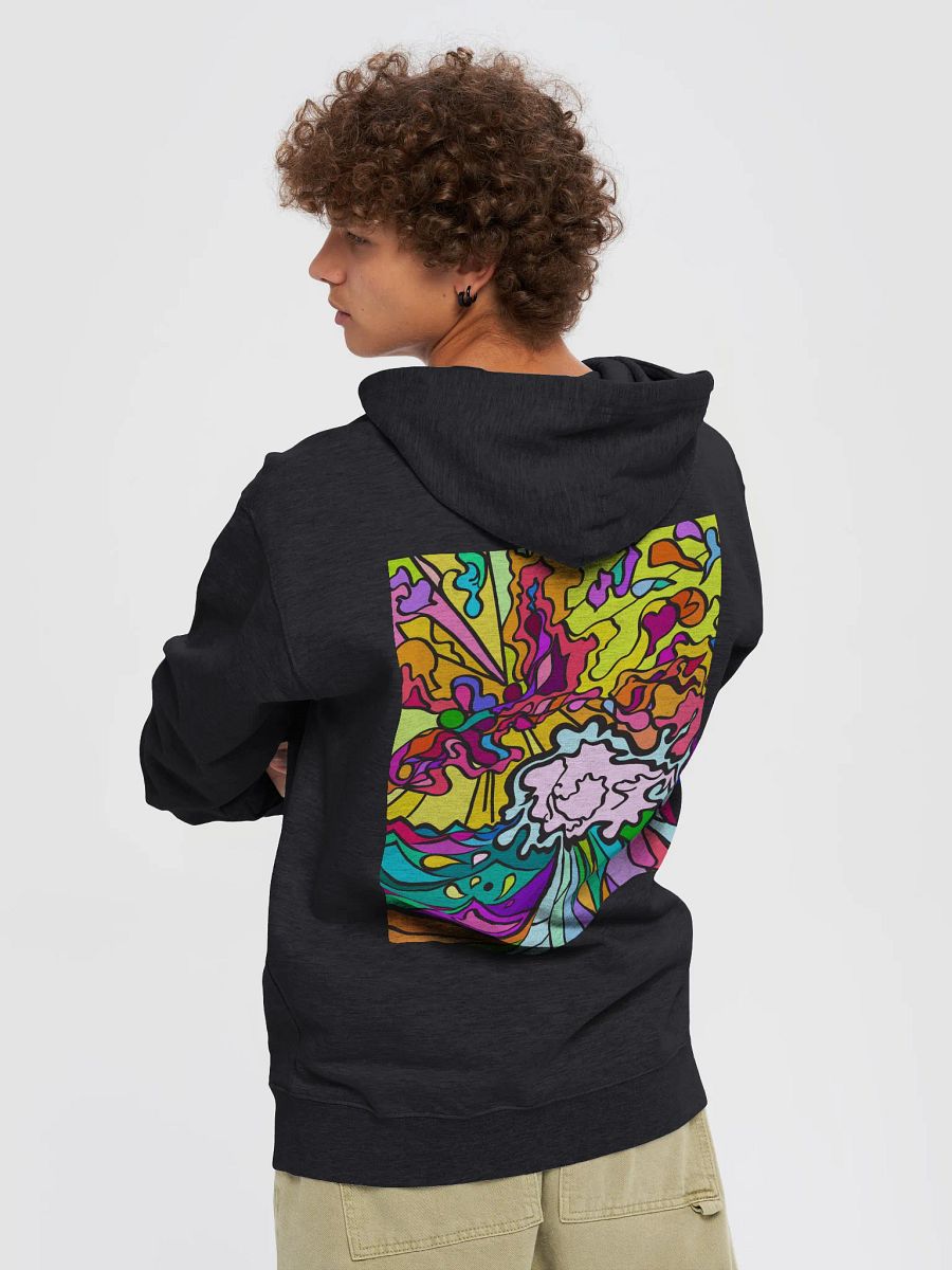 Vibrant Mosaic Zip-Up Hoodie - Wave at Sunset product image (24)