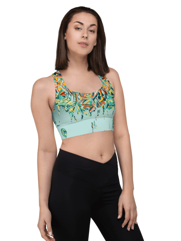 Colorful Destruction | Recycled Longline Sports Bra product image (1)