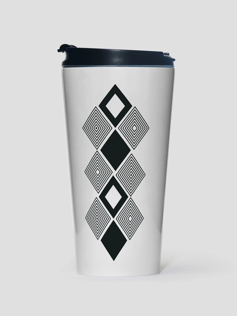 Black and white triangle design Stainless Steel Travel Mug product image (1)