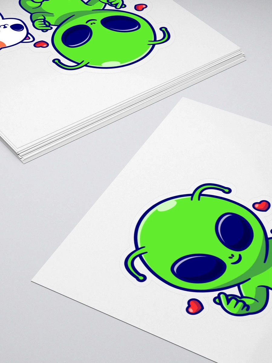 Alien and Kitty Exact- Cut Sticker product image (4)