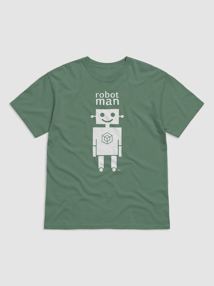 Adults Unisex Robot Man logo on green product image (1)