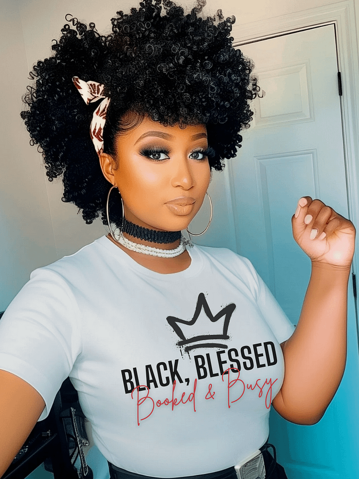 Black, Blessed, Booked & Busy Tee product image (1)