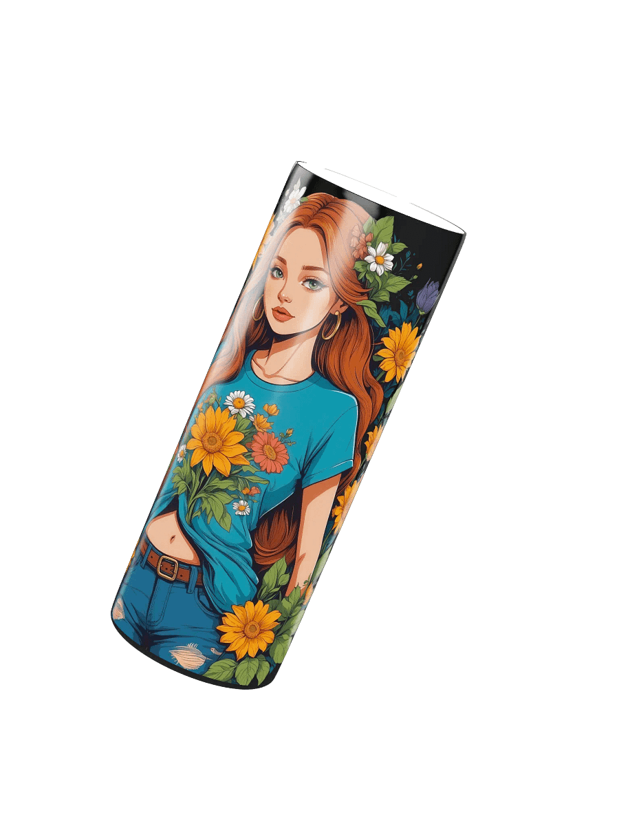 Bloomcore Flower Girl 20 oz Skinny Stainless Steel Tumbler - Black - v1 product image (3)