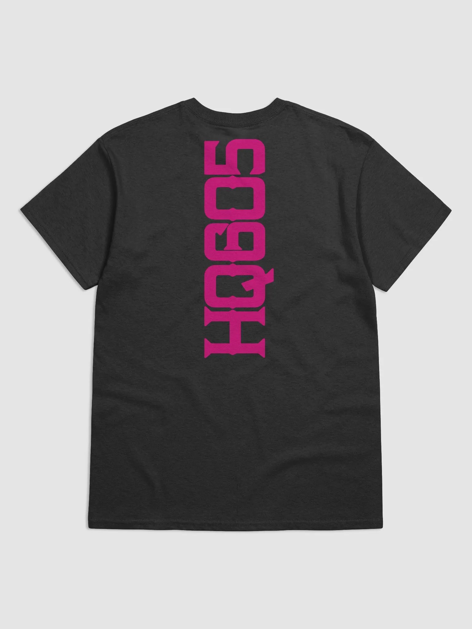HQ605 Pink Logo Black T-Shirt product image (2)