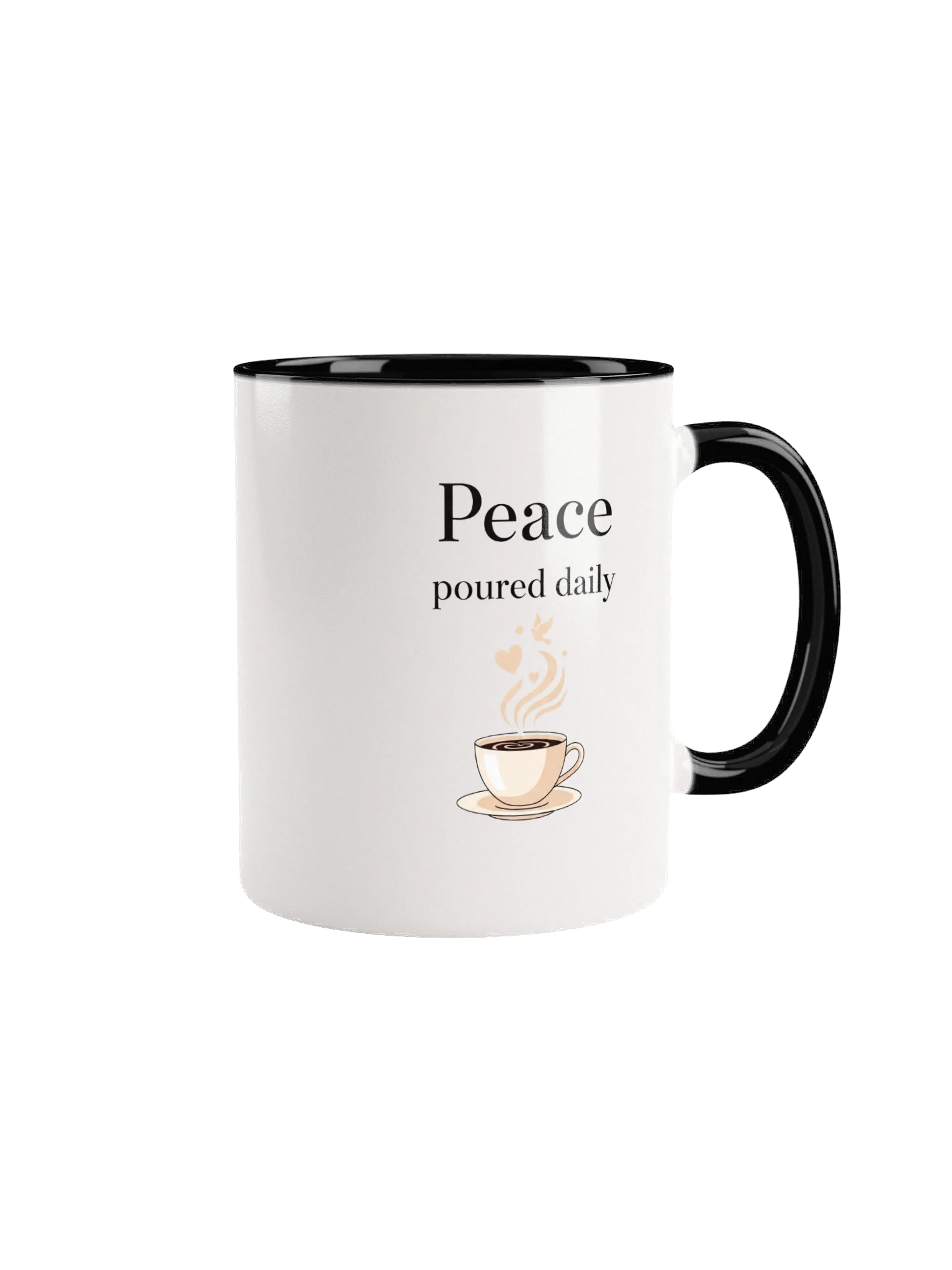 Peace Poured Daily Mug – Start Your Morning with Calm & Positivity | Inspirational Coffee Cup product image (1)