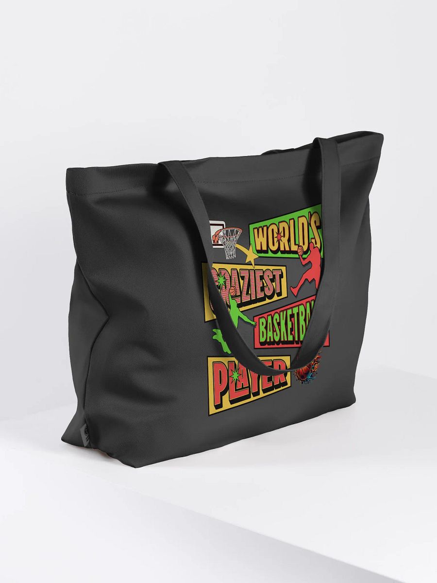 Worlds Craziest Basketball Player Flaming Silhouette Tote Bag product image (4)
