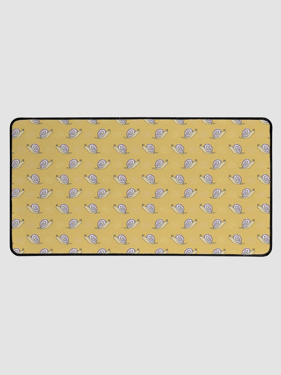 Snail Doodle Patterned Desk Mat, yellow product image (1)