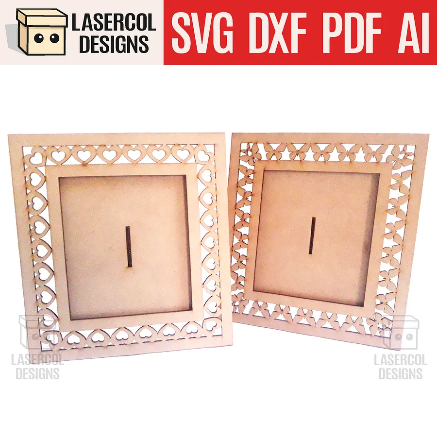 Photo frame (Two Styles) Set 2 - Laser Cut Files product image (1)