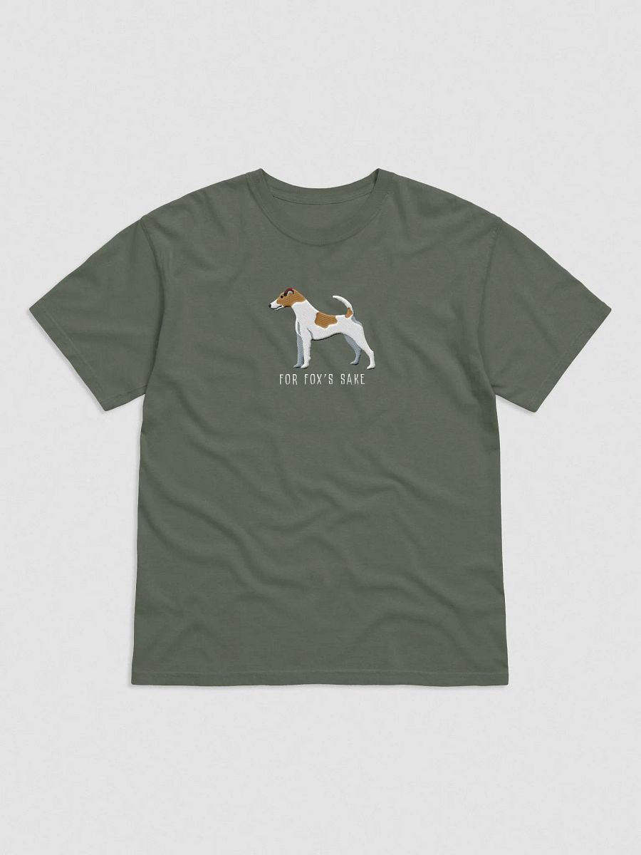 For Fox's Sake T-Shirt(Embroidered) of a Smooth Fox Terrier(Brown 2) product image (4)