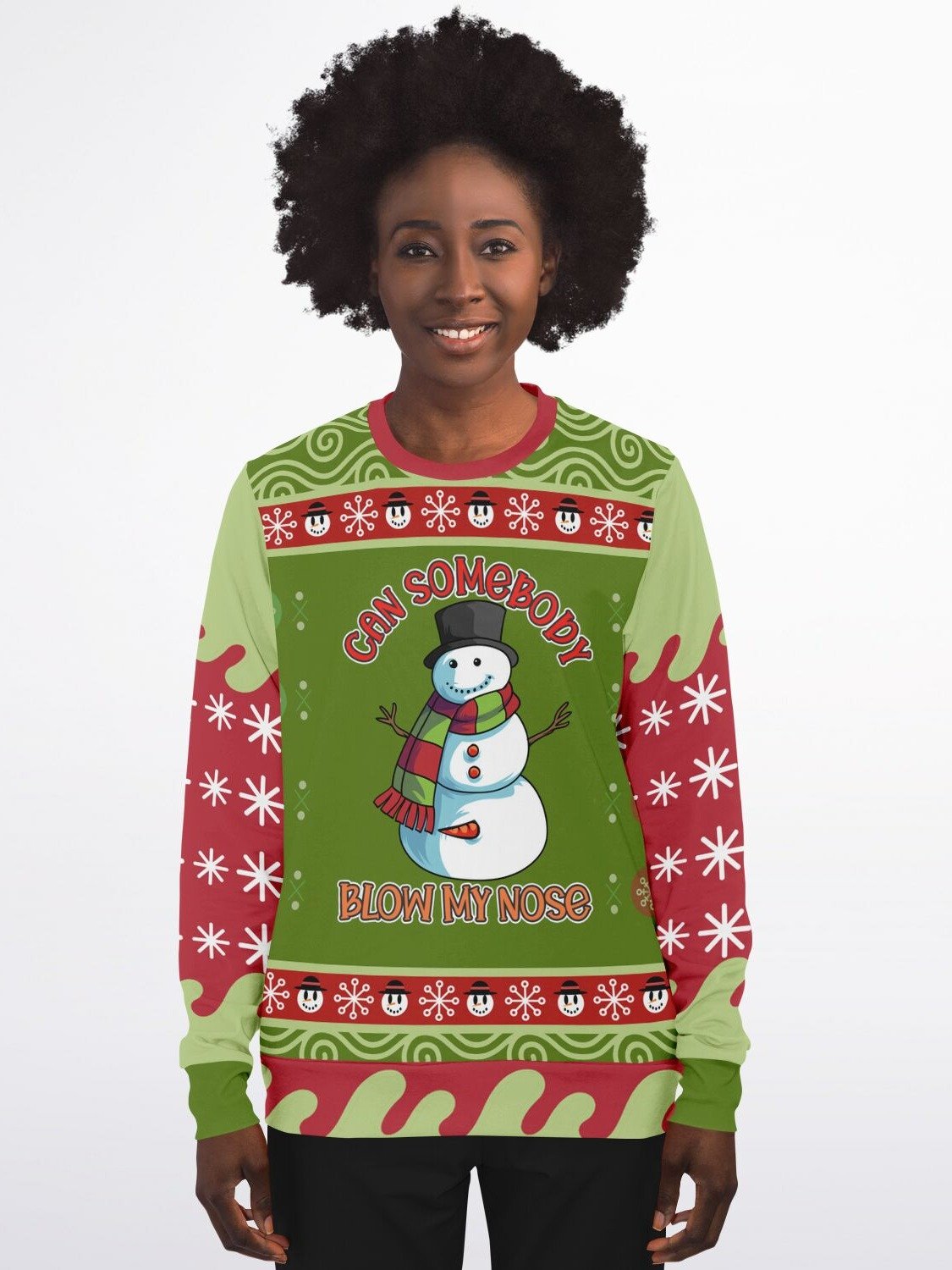 Funny Snowman Christmas Sweatshirt | Winter Holiday Humor Outfit | Unisex Christmas Party Sweater product image (7)
