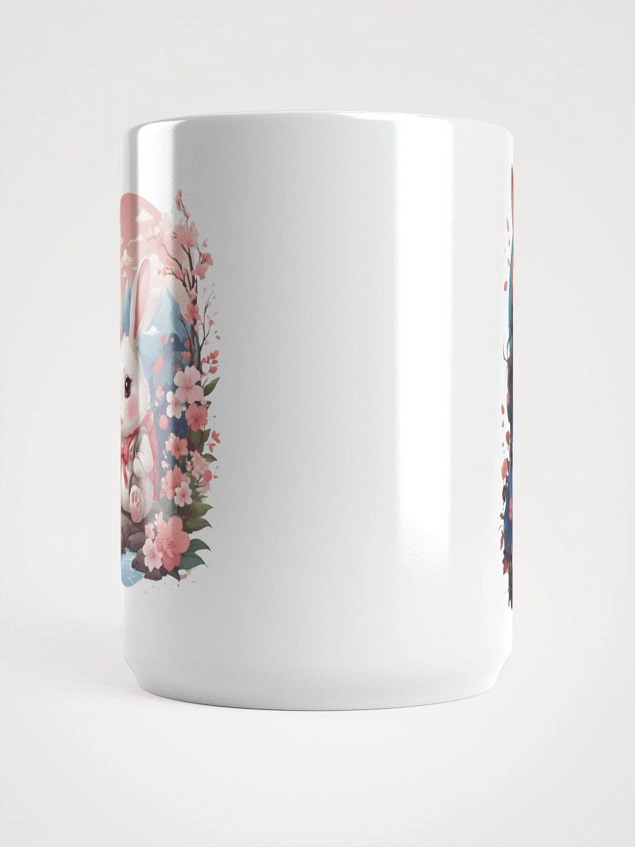 Kawaii Whimsical Floral Bunny Hoodie Mug product image (5)