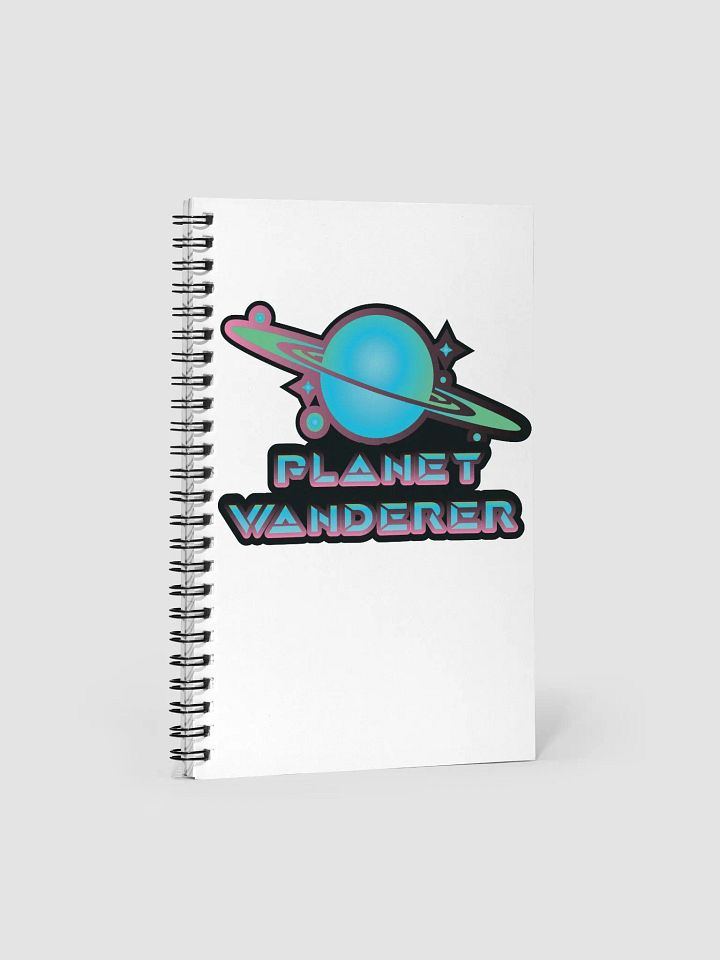 Planet Wanderer Logo spiral notebook product image (1)