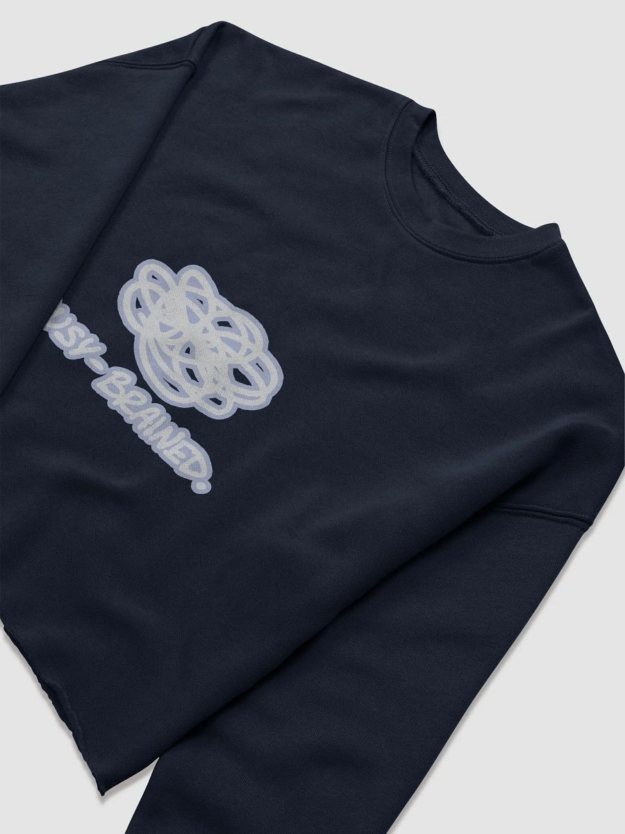 BUSY-BRAINED (lined design, #BDCAEF) Women's Fleece Crop Sweatshirt product image (21)