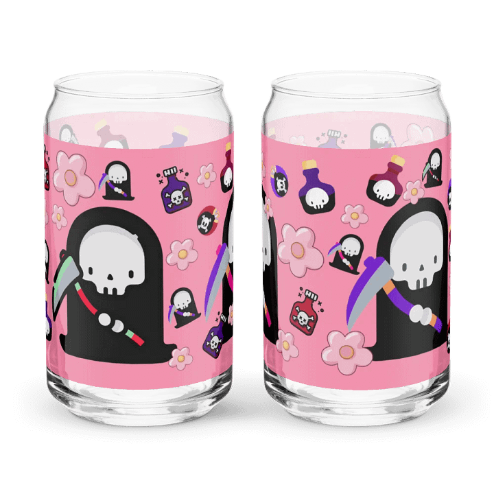 Pink Grim Reaper Glass Tumbler product image (2)