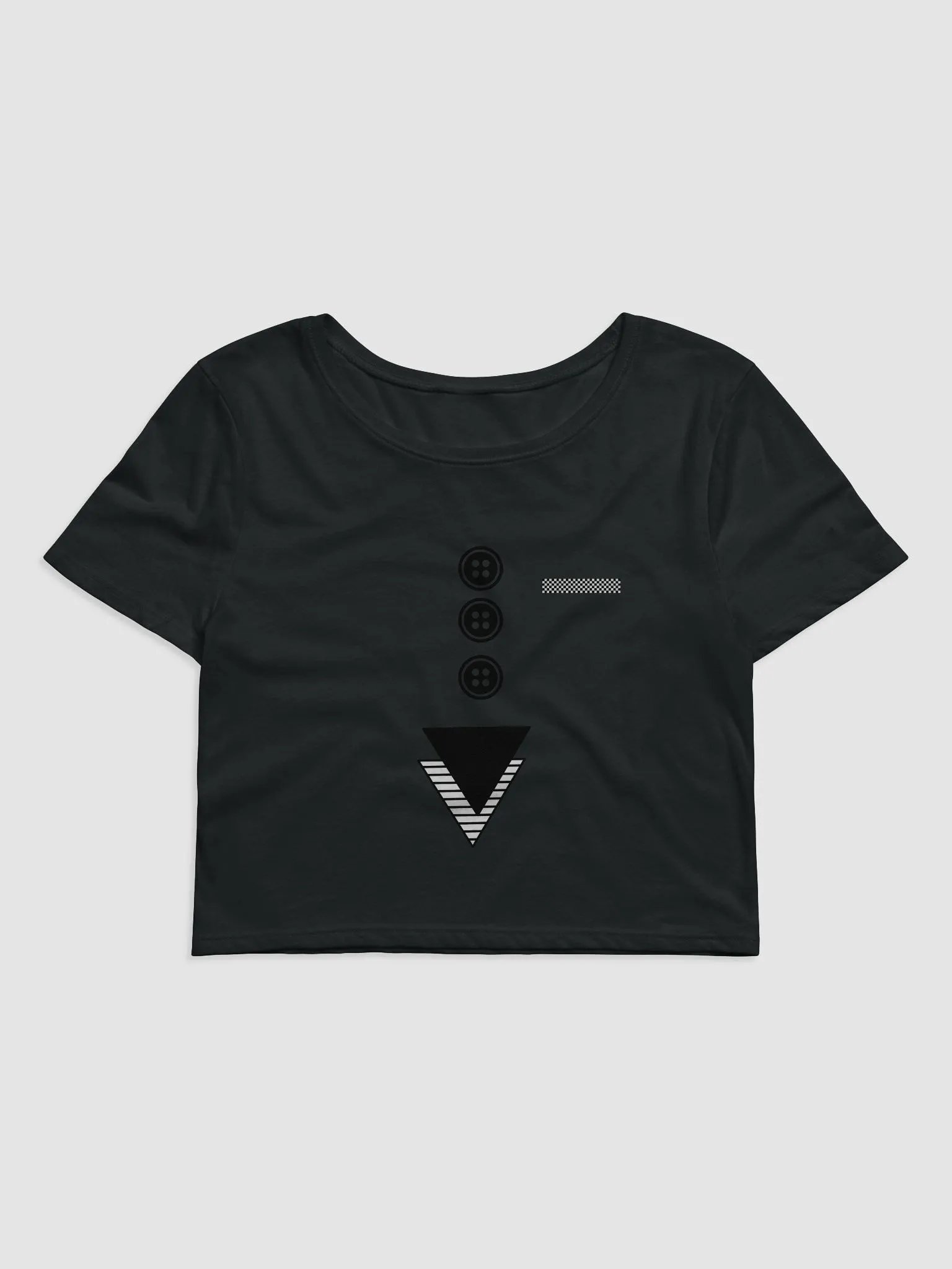 Triangles with buttons and hankie Crop Tee product image (1)