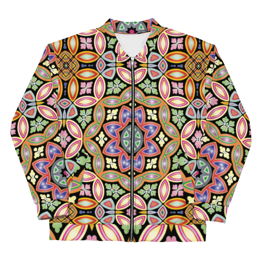 Batik Kawung Coral Bomber Jacket product image (5)