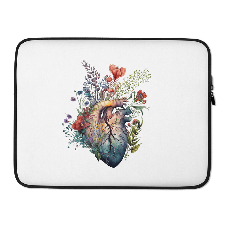 Floral Anatomy Heart Laptop Sleeve product image (2)