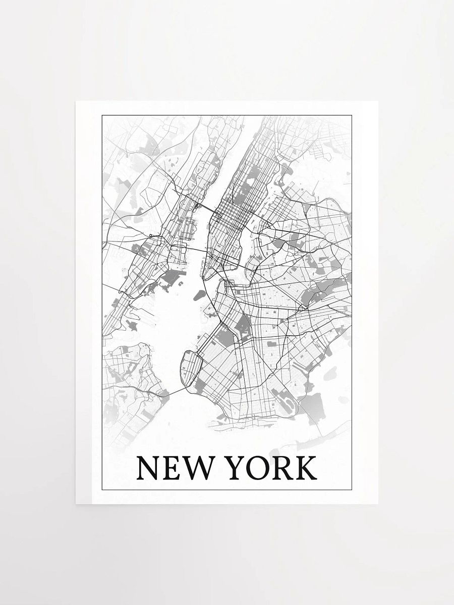 New York City, New York, USA, city map print product image (1)