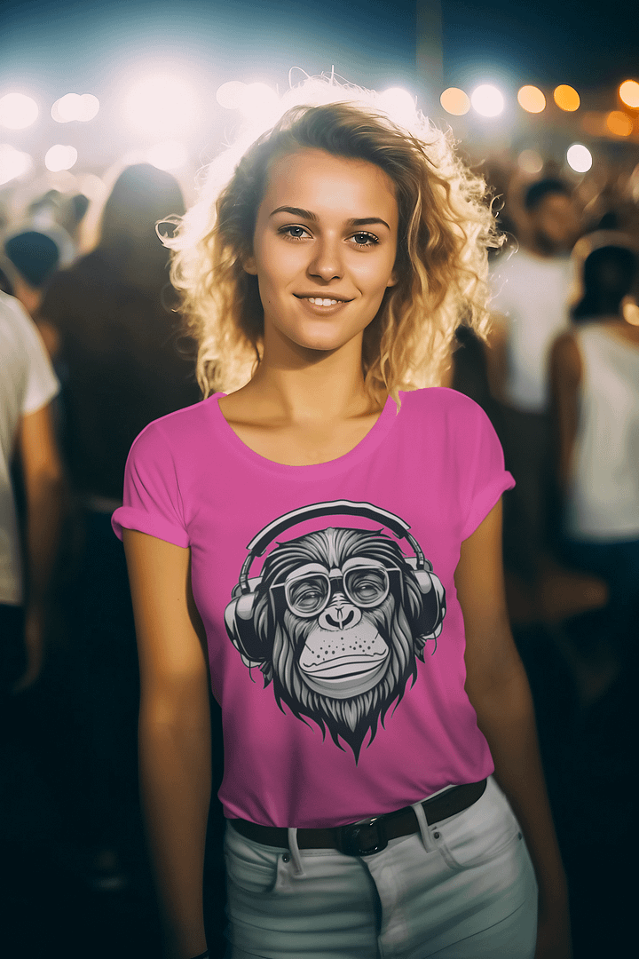 Monkey Business Womans T Shirt (Marley Chimp) product image (1)
