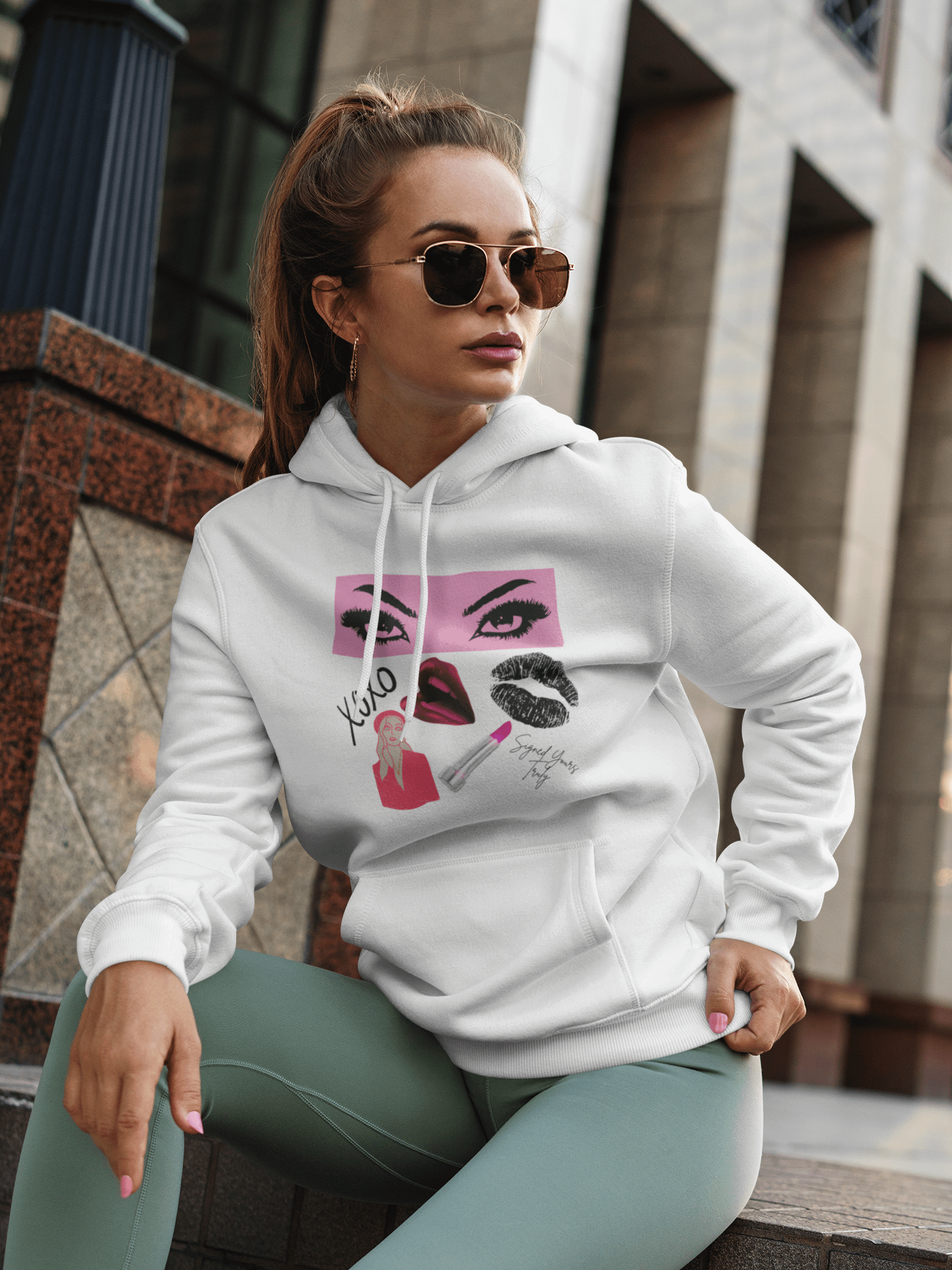 "XOXO" Collage Premium Pullover Hoodie product image (4)