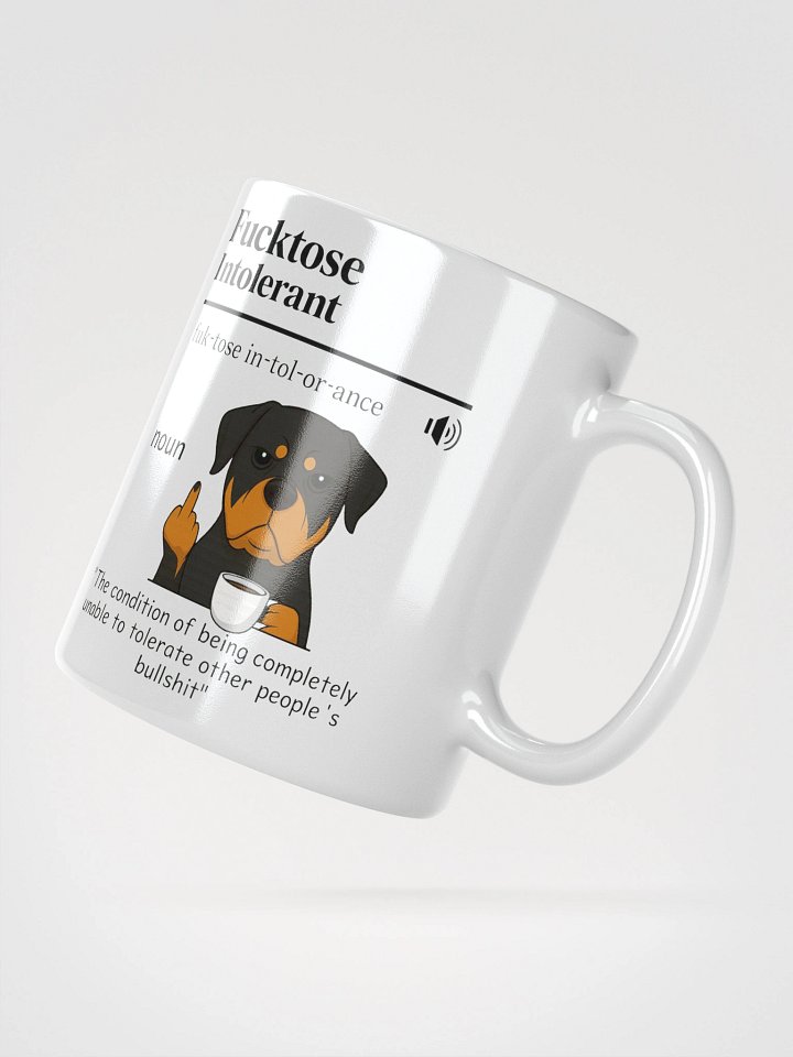 Intolerant Rottweiler - White Glossy Mug product image (2)