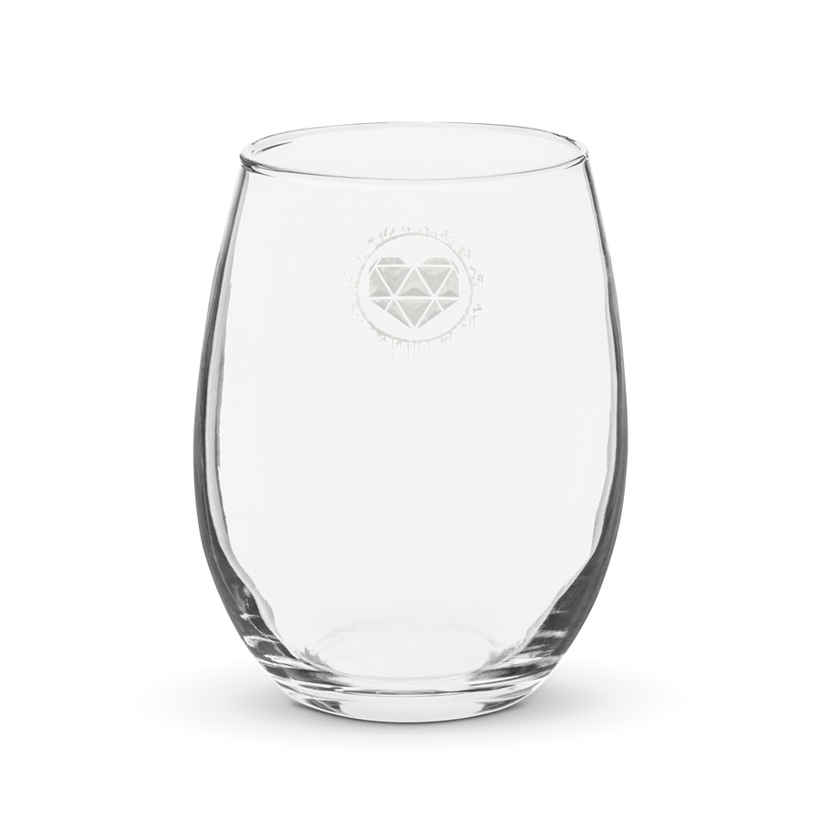 Green Heart stemless wine glass product image (5)