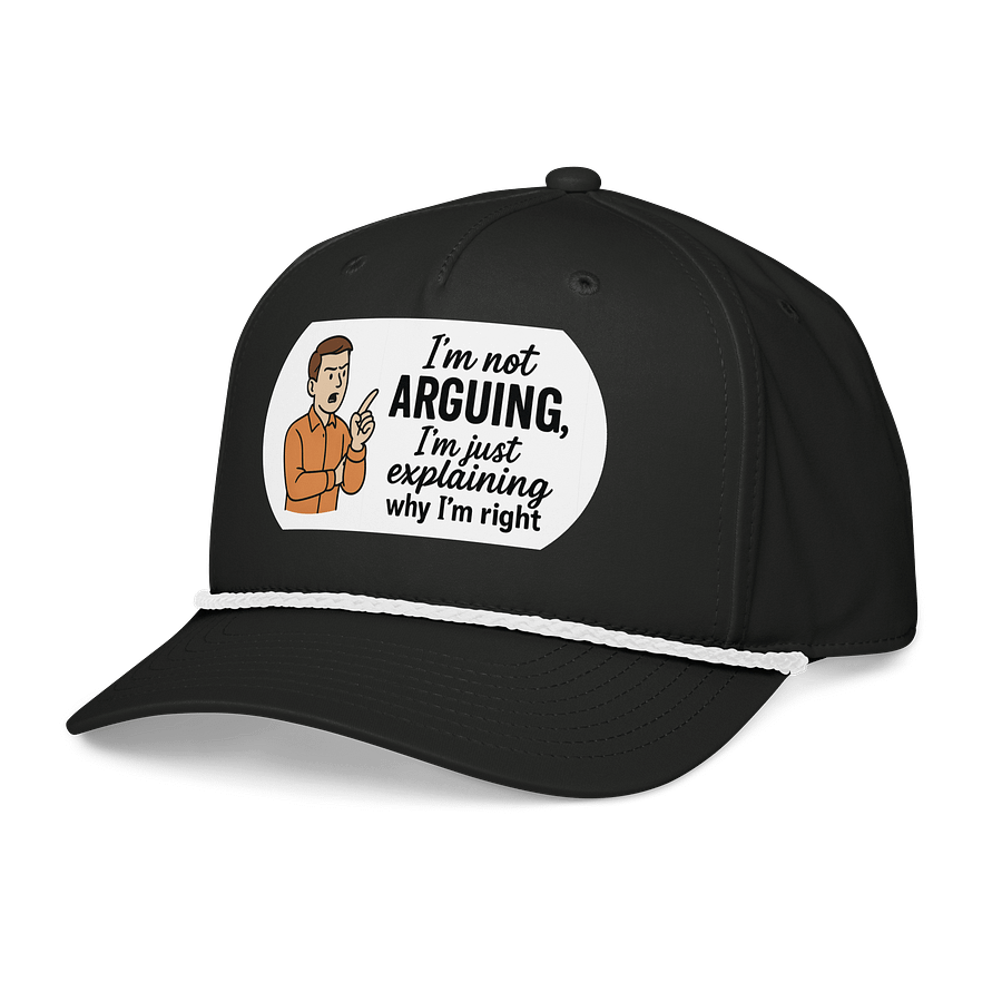 I'm not Arguing (Male) Richardson Five-Panel Classic Rope Cap product image (3)