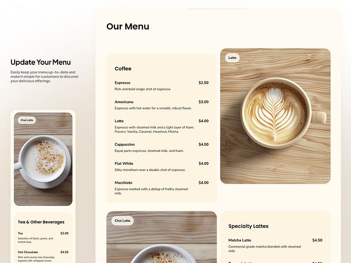 Latte - FREE Framer Restaurant & Cafe Template product image (2)