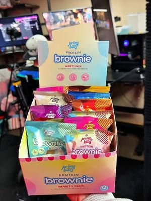Protein Brownies by @Prime Bites Protein Treats are fire 🔥 hear it from the GOAT himself!  Tip: heat them up! They taste so good heated. Click the video link to check them out. Gifted by TikTokShop  #primebites #proteinbrownies #proteinsnack